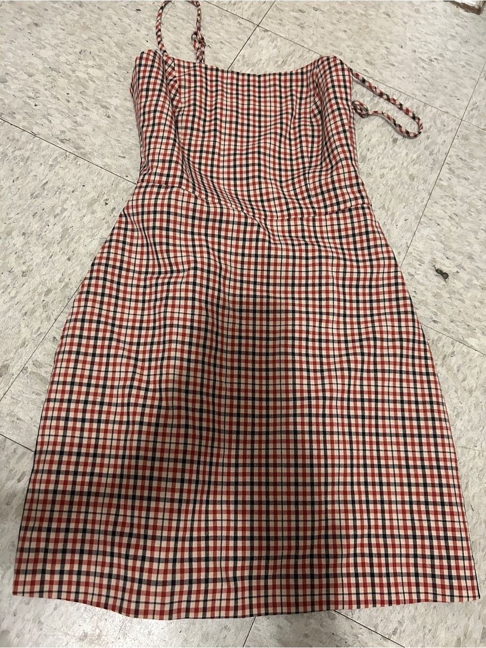Wilfred Red, Black & White Gingham Mini Dress
